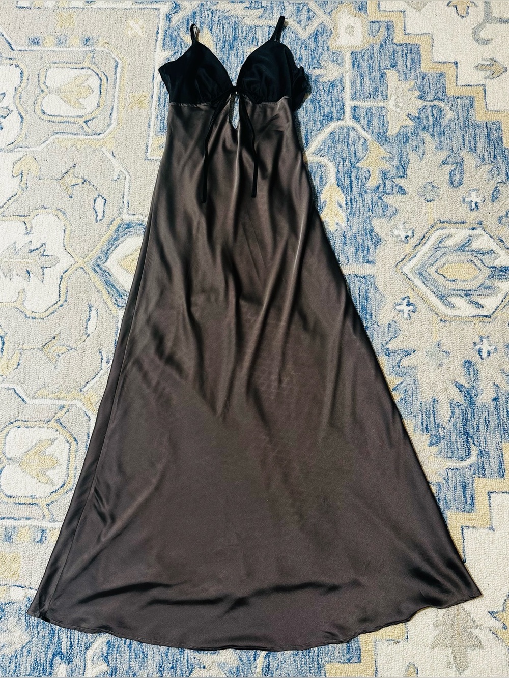 Peppermayo Steel Me Away Satin Slip Maxi Dress XS Tie Back Wedding Guest Sexy - Picture 6 of 10